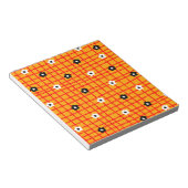 Bloc-note Fleur Orange rouge Chèque Motif Vibrant (Incliné)