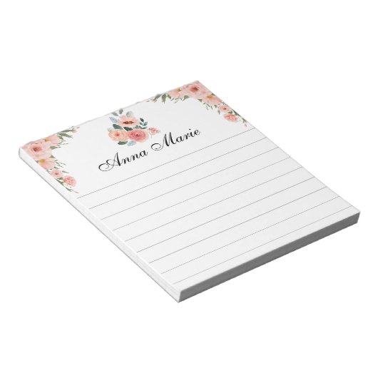 Bloc-note Fleur rose (Incliné)