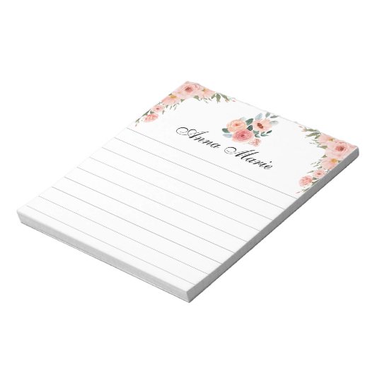 Bloc-note Fleur rose (Tourné)