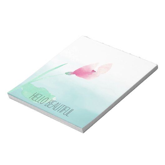 Bloc-note Fleur rose Aqua Ombre (Tourné)