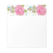 Bloc-note Fleur Rose Botanique Florale Fleurs Feuilles (Devant)