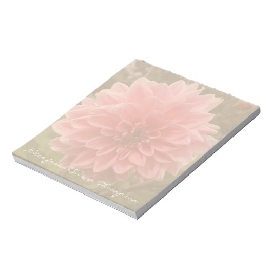 Bloc-note Fleur rose Dahlia (Tourné)