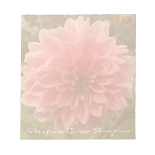 Bloc-note Fleur rose Dahlia (Devant)
