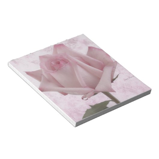 Bloc-note Fleur rose douce (Incliné)