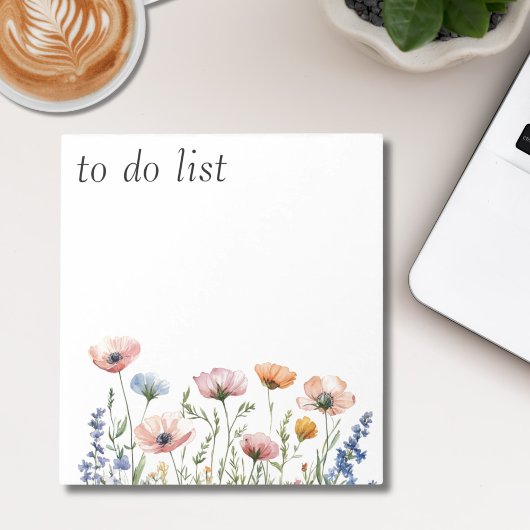 Bloc-note Fleur sauvage aquarelle