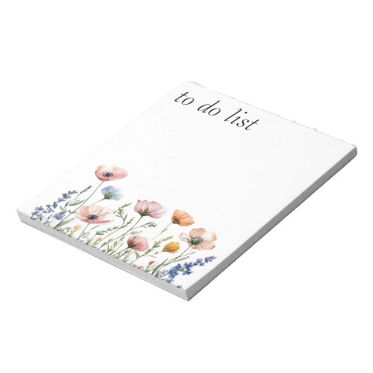 Bloc-note Fleur sauvage aquarelle (Tourné)