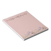 Bloc-note Fleur sauvage aquarelle colorée (Incliné)