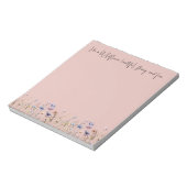 Bloc-note Fleur sauvage aquarelle colorée (Tourné)