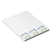 Bloc-note Fleur sauvage d'aquarelle fleurs bleues (Incliné)