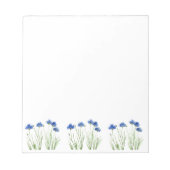 Bloc-note Fleur sauvage d'aquarelle fleurs bleues (Devant)