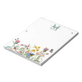 Bloc-note Fleur sauvage d'aquarelle Insectes Floral Spring G (Tourné)