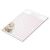 Bloc-note Fleur sauvage de couleur rose (Incliné)