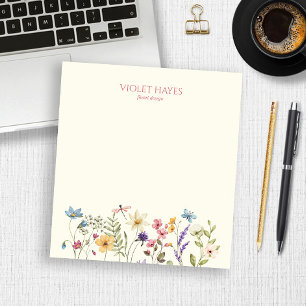 Bloc-note Fleur Sauvage Élégante Fleur Fleurie Personnalisée