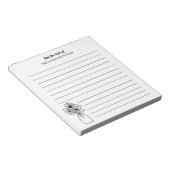 Bloc-note Fleur sauvage Noir Et Blanc Dressé Du Bureau De (Incliné)