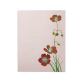 Bloc-note Fleur sauvage rouge (Tourné)
