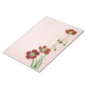 Bloc-note Fleur sauvage rouge (Incliné)