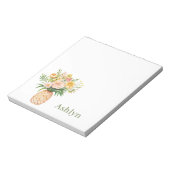 Bloc-note Fleur Tropicale Jaune Blush Ananas (Tourné)