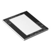 Bloc-note Fleurs abstraites de printemps noir et blanc (Incliné)