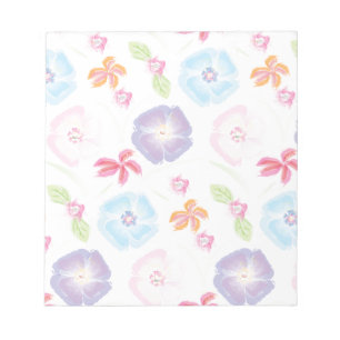 Bloc-note Fleurs Aquarelle Doux rose Élégant