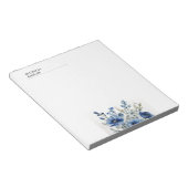 Bloc-note Fleurs aquarelles professionnelles noires et blanc (Incliné)