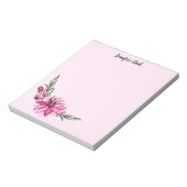 Bloc-note Fleurs aquarelles roses (Tourné)