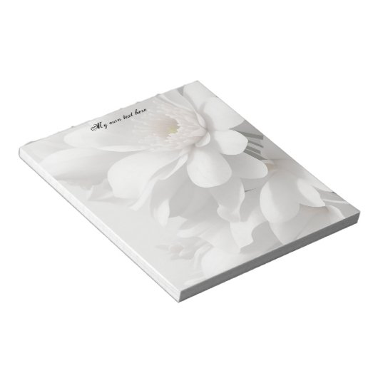 Bloc-note Fleurs blanches élégantes (Incliné)