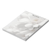 Bloc-note Fleurs blanches élégantes (Tourné)