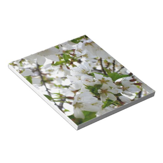 Bloc-note Fleurs blanches élégantes fleurs blanches fleurs b (Incliné)