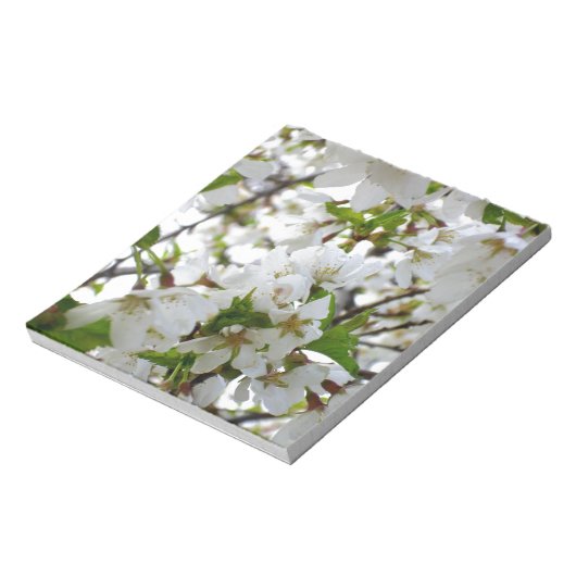 Bloc-note Fleurs blanches élégantes fleurs blanches fleurs b (Tourné)