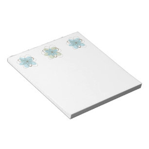 Bloc-note Fleurs bleues