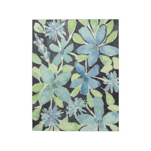Bloc-note Fleurs bleues