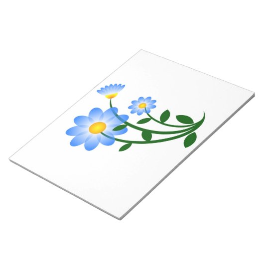 Bloc-note Fleurs bleues (Incliné)