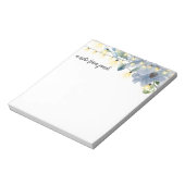 Bloc-note Fleurs bleues et lumières des fées Personnalisées (Tourné)