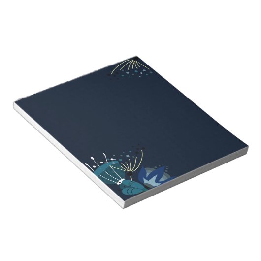 Bloc-note Fleurs bleues magiques (Incliné)