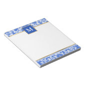 Bloc-note Fleurs bleues personnalisées (Incliné)