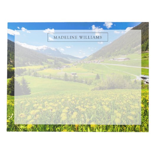 Bloc-note Fleurs | Canton des Grisons de Dandelion, Suisse (Devant)