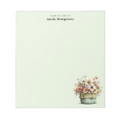 Bloc-note Fleurs dans un pot confortable shabby mignon (Devant)