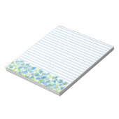 Bloc-note Fleurs d'aquarelle bleu lin (Tourné)