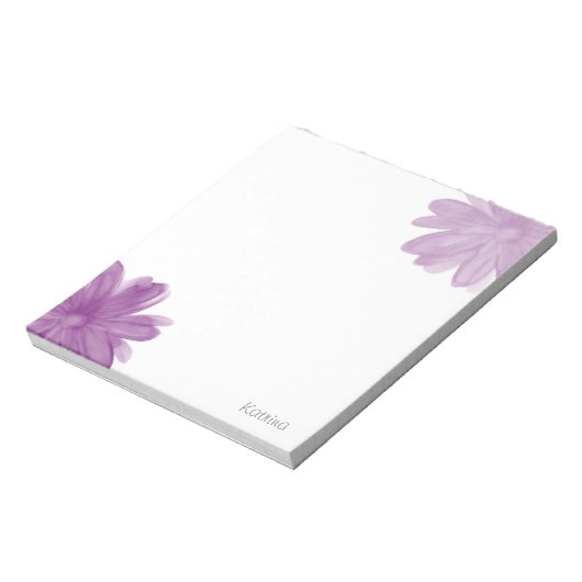 Bloc-note Fleurs d'aquarelle de prune (Tourné)