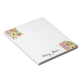 Bloc-note Fleurs d'aquarelle jaune rouge pourpre (Incliné)