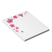 Bloc-note Fleurs d'aquarelle rose (Incliné)