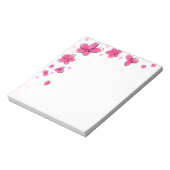 Bloc-note Fleurs d'aquarelle rose (Tourné)