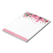 Bloc-note Fleurs d'aquarelle rose (Tourné)