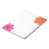 Bloc-note Fleurs d'aquarelle rose chaud (Tourné)