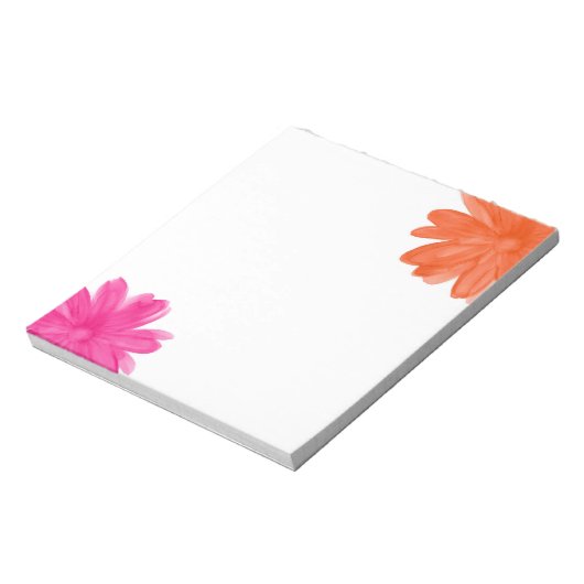 Bloc-note Fleurs d'aquarelle rose chaud (Tourné)