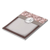 Bloc-note Fleurs de cerisier avec le monogramme de dentelle (Tourné)