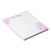 Bloc-note Fleurs de cerisier girly rose personnalisé  (Incliné)