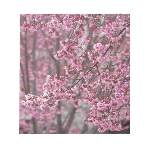Bloc-note Fleurs de cerisier Sakura rose flottant