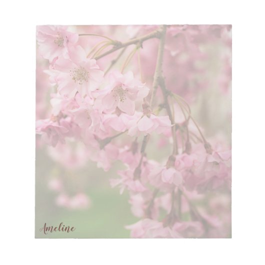 Bloc-note Fleurs de cerisiers en pleurs (Devant)