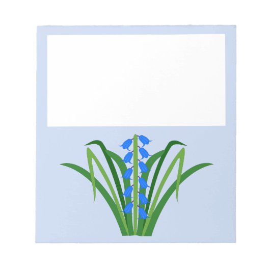 Bloc-note Fleurs de Jacinthe Bleue pour Garçon au Printemps (Devant)
